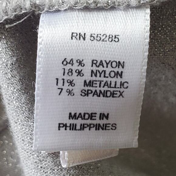 Express Silver Metallic Knit Cami Tank Top Scoop Neck Spaghetti Strap Fairy Glam - Picture 8 of 11